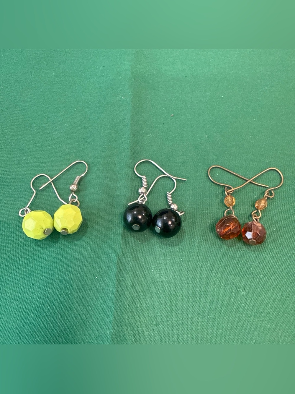 Handcrafted Women’s Drop Earrings - Yellow, Black & Brown Options